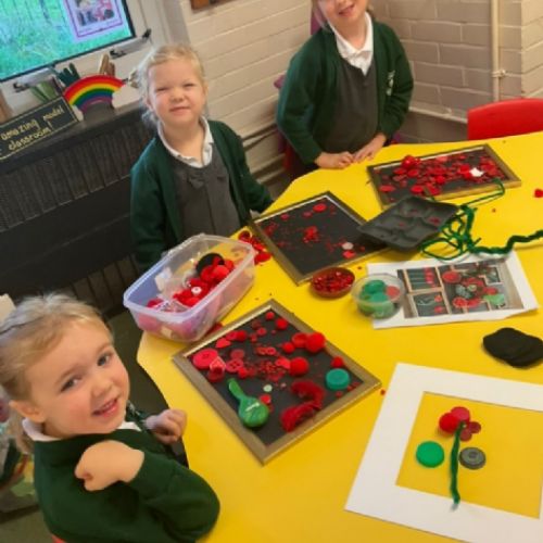 Apple class children have enjoyed designing poppy pictures and writing about the BBCiPlayer Poppies story.
