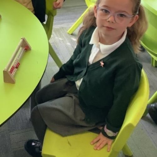 We warmed up our brains in our maths lessons by getting the rekenreks out!