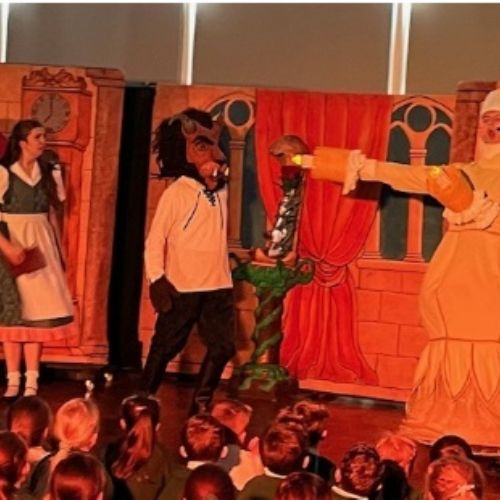 It was a lovely start to the week with a whole-school audience for the pantomime, Beauty and the Beast.